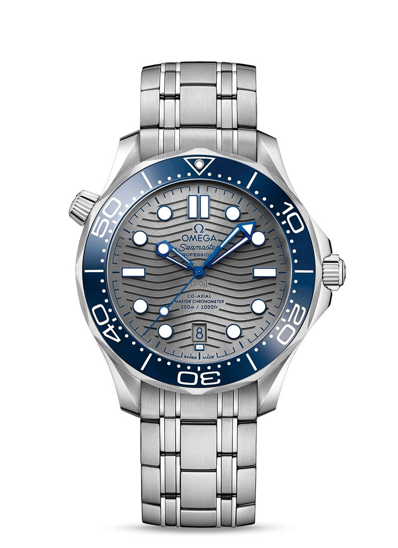 42mm Seamaster Diver 300M Watch with Grey Dial in Stainless Steel, Bracelet