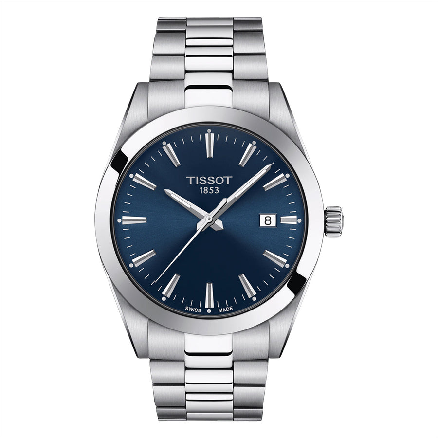 40mm Gentleman Blue Dial Watch in Stainless Steel with Bracelet