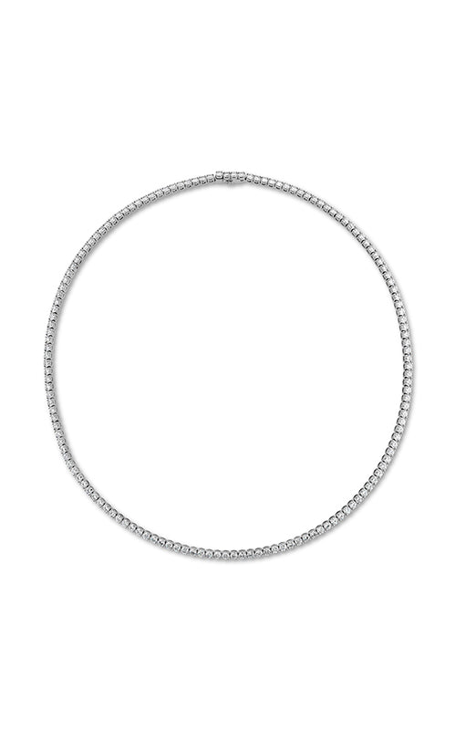 Uniform 9.81-10.27ct Diamond Line Necklace in 18K White Gold, 16.5"