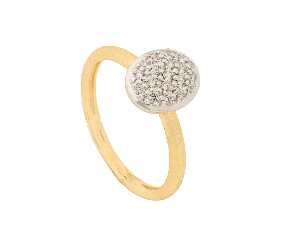 Siviglia 0.14ct Diamond Ring in 18K Yellow and White Gold, size 7