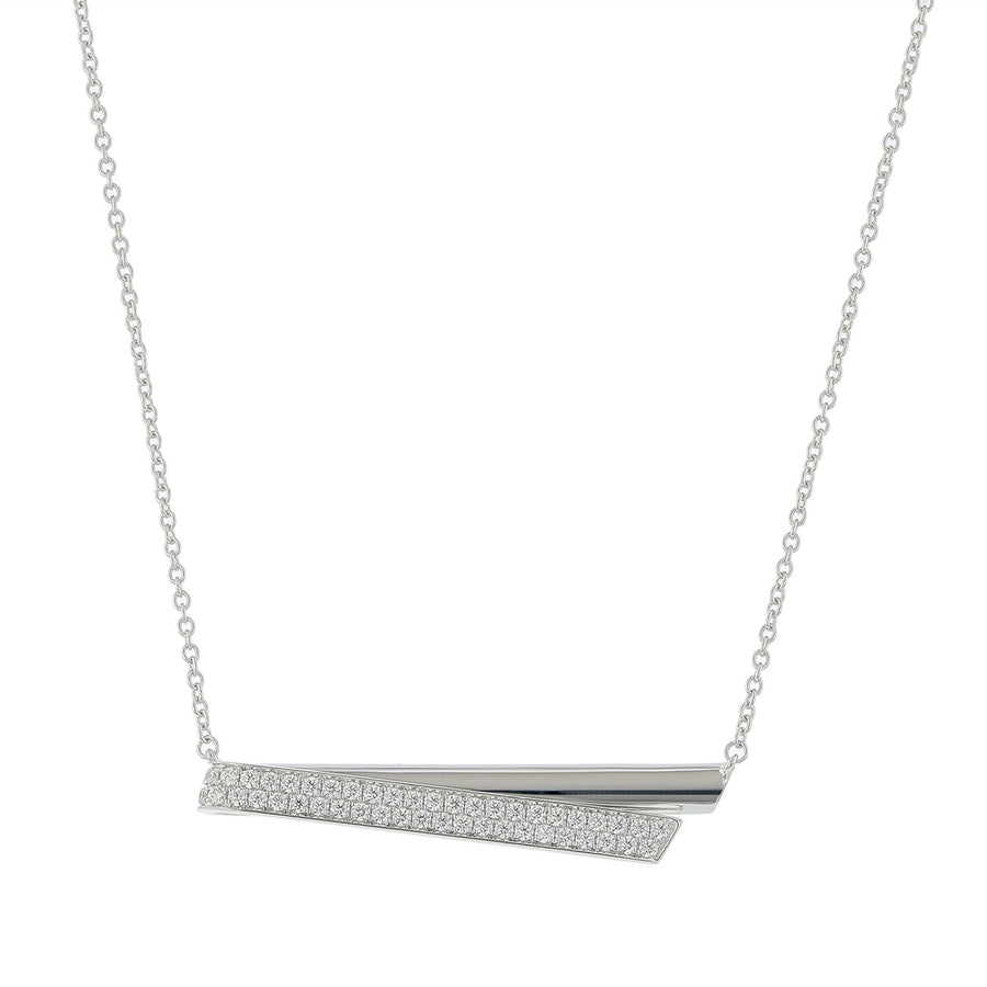 INSIDE/OUT 0.25-0.38ct Diamond Flip Necklace in 18K White Gold, 18"