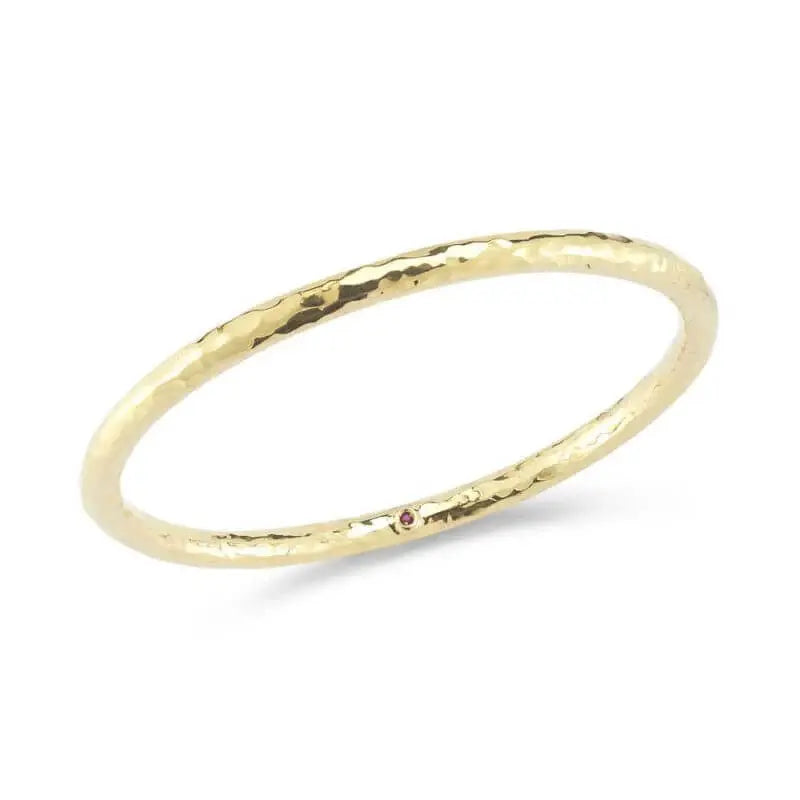 Martellato Bangle Bracelet in 18K Yellow Gold