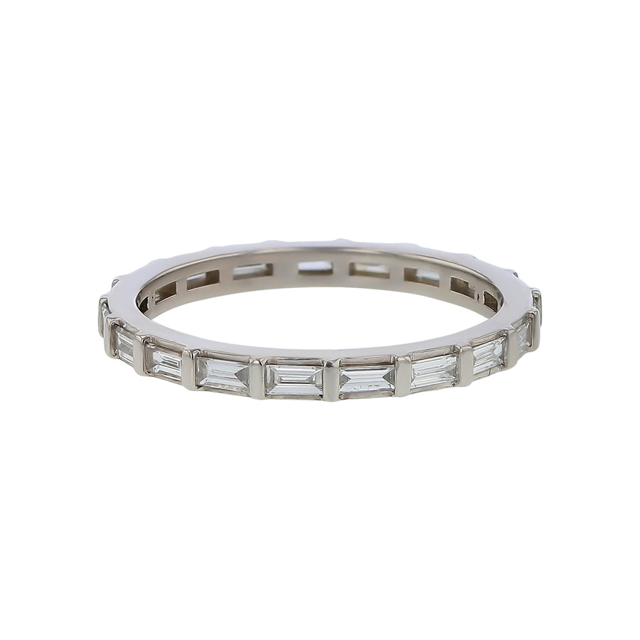 1.55ct Baguette Diamond Eternity Band in Platinum Size 9.75