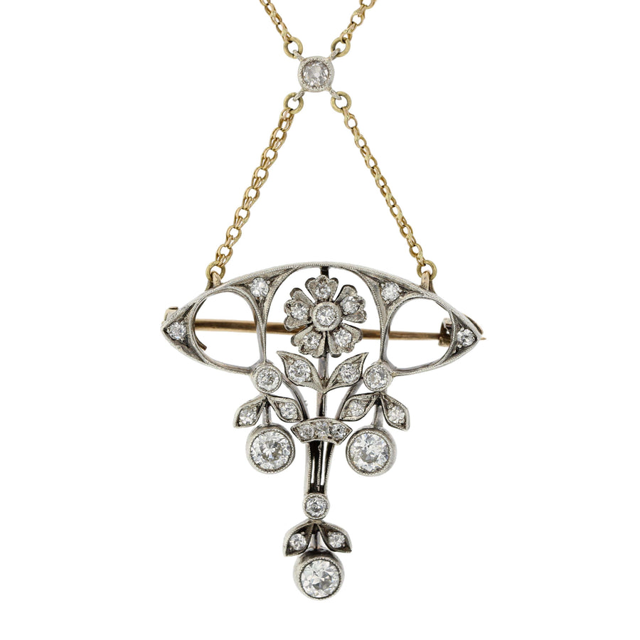 Victorian Joseph and Pearce Ltd Diamond Pendant, c. 1885