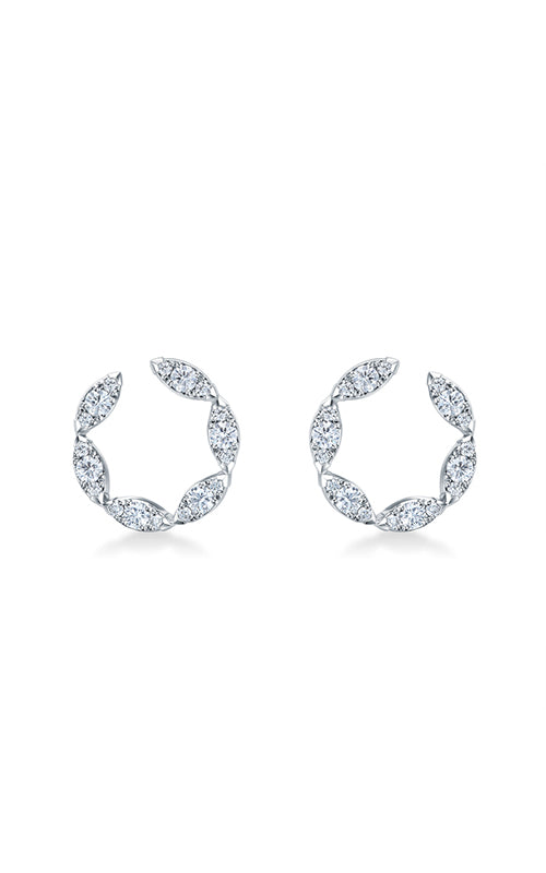 Aerial Marquise 1.31-1.37ct Diamond Wrap Earrings in 18K White Gold
