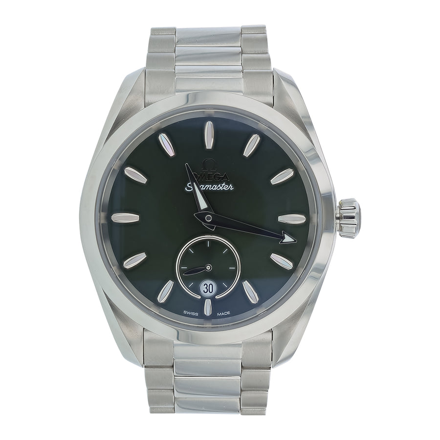 38mm Omega Seamaster Aquaterra with Green Dial in Stainless Steel, Bracelet