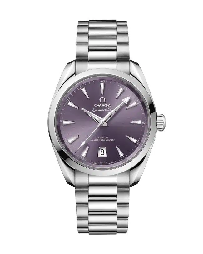 38mm Seamaster Aqua Terra Shades with Lavender Dial in Stainless Steel, Bracelet