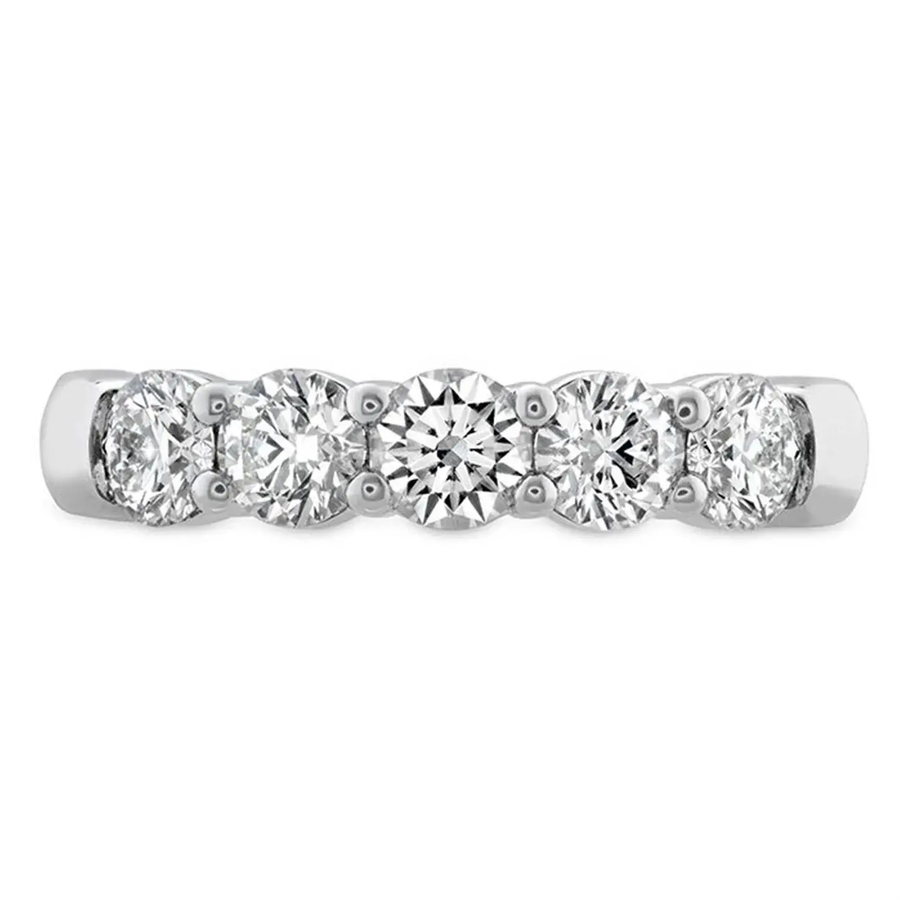 Signature 0.41-0.55ct Diamond 5-Stone Band in Platinum, size 6.5