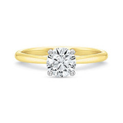 New Aire 2mm Ring Semi Mount in 18K Yellow Gold for 0.75ct Round Center