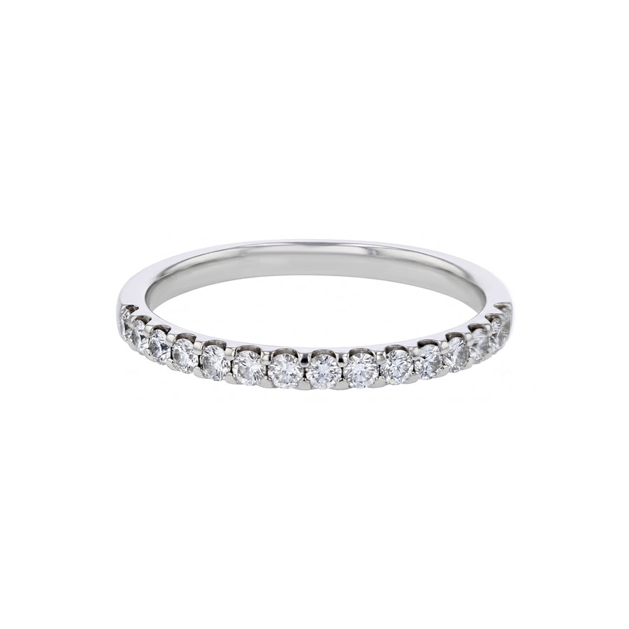 Memoire 0.30ct Diamond Wedding Band in 18K White Gold, size 6