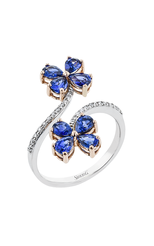 2.06ct Sapphire and 0.14ct Diamond Ring in 18K White and Rose Gold, Size 6.5
