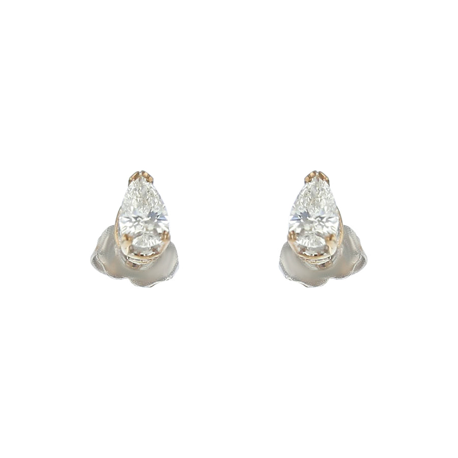 0.52ct Diamond Stud Earrings in 14K White Gold