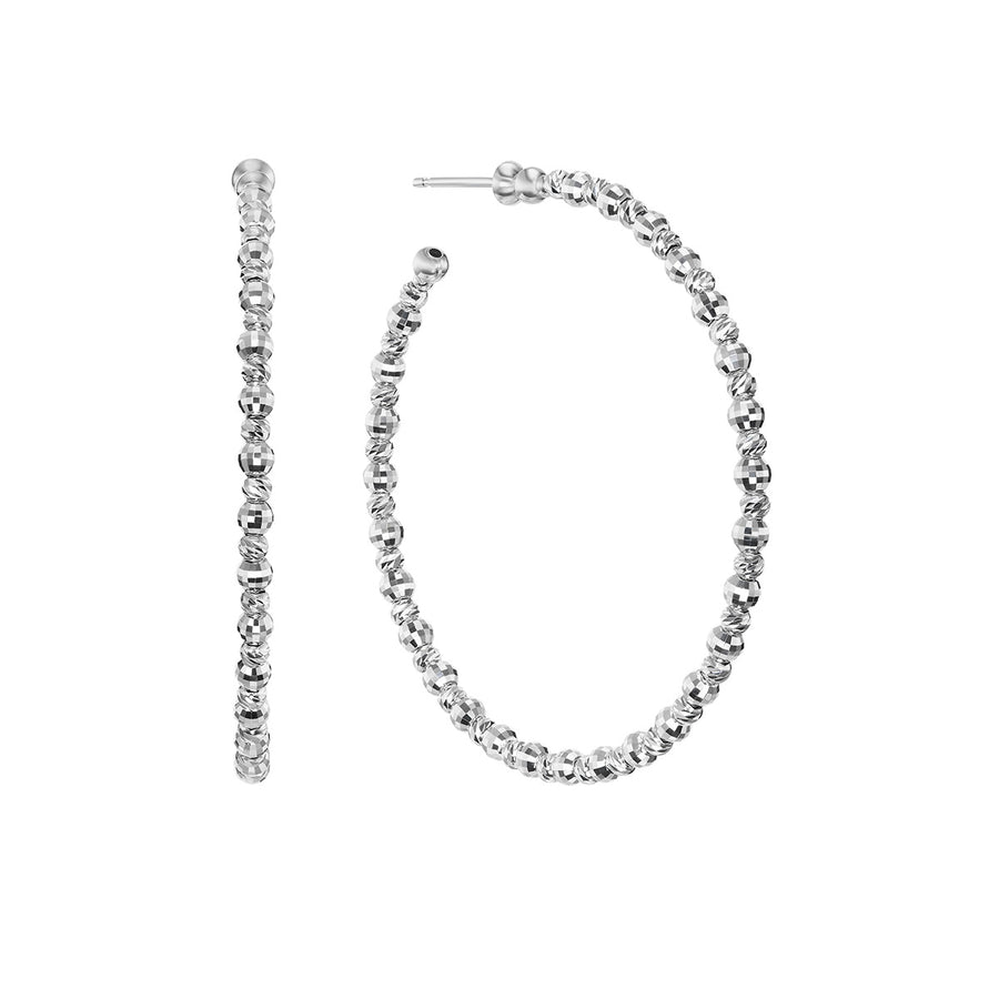 Limitless Medium Hoop Earrings in Platinum