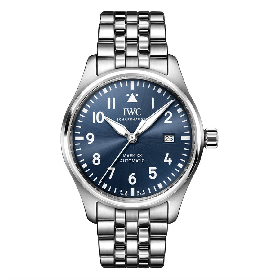 40mm Pilot's Mark XX Watch with Blue Dial in Stainless Steel, Bracelet