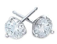 3-Prong Diamond Stud Earrings