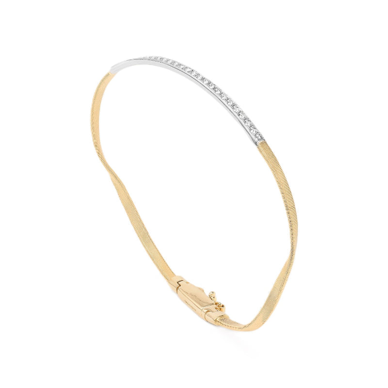 Marrakech 0.19ct Diamond Twisted Bracelet in 18K Yellow Gold