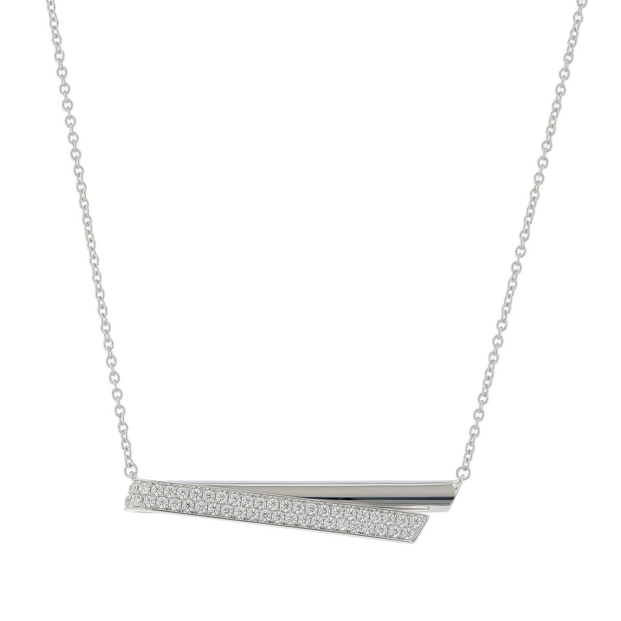 INSIDE/OUT 0.25-0.38ct Diamond Flip Necklace in 18K White Gold, 18"