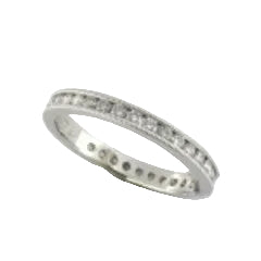 0.76ct Diamond Channel Set Eternity Band in Platinum, size 7