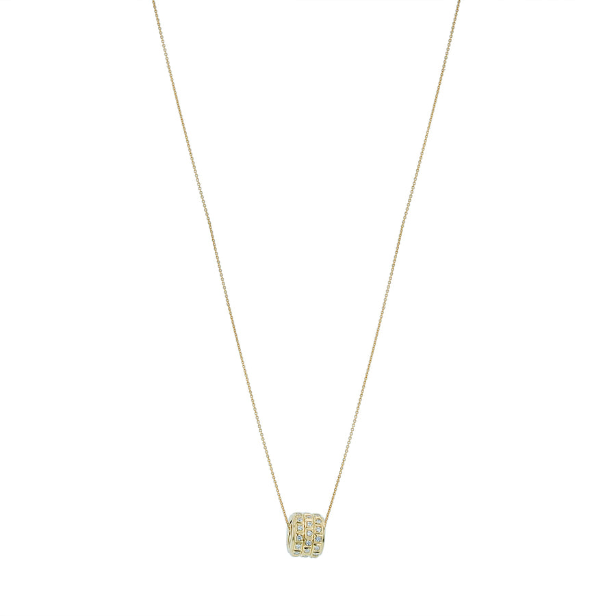 0.50ct Diamond Rondell Pendant in 14K Yellow Gold, 16.5" chain