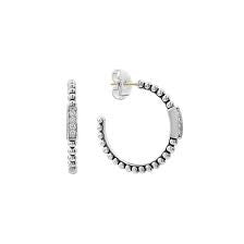 Caviar Spark Hoop Earrings