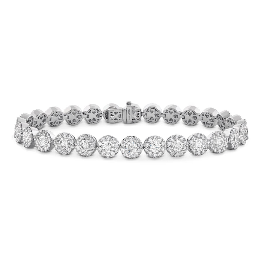 Fulfillment 6.90-7.05ct Diamond Line Bracelet in 18K White Gold, 7"