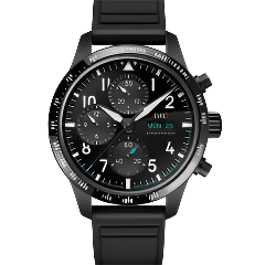 41mm Pilot's Performance Chronograph Mercedes-AMG Petronas F1 Team Watch with Black Dial in Ceratanium, Strap