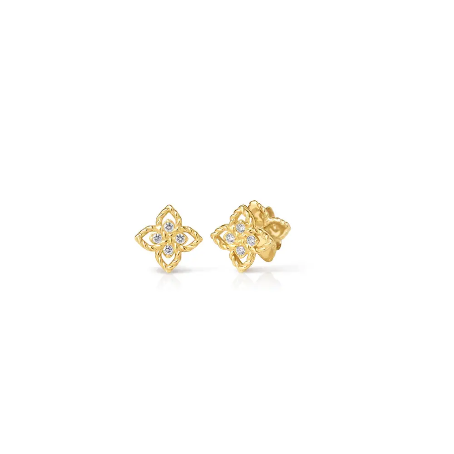 Love in Verona 0.05ct Diamond Stud Earrings in 18K Yellow Gold