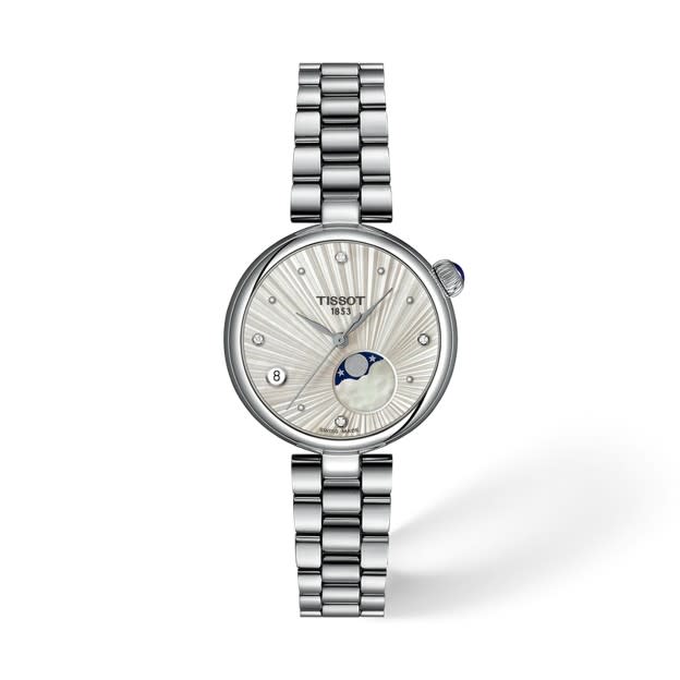 29mm Desir Moonphase Watch with Mother of Pearl Dial in Stainless Steel, Bracelet