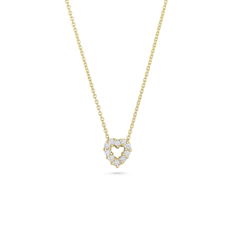 Tiny Treasures 0.11ct Diamond Baby Heart Pendant in 18K Yellow Gold with chain