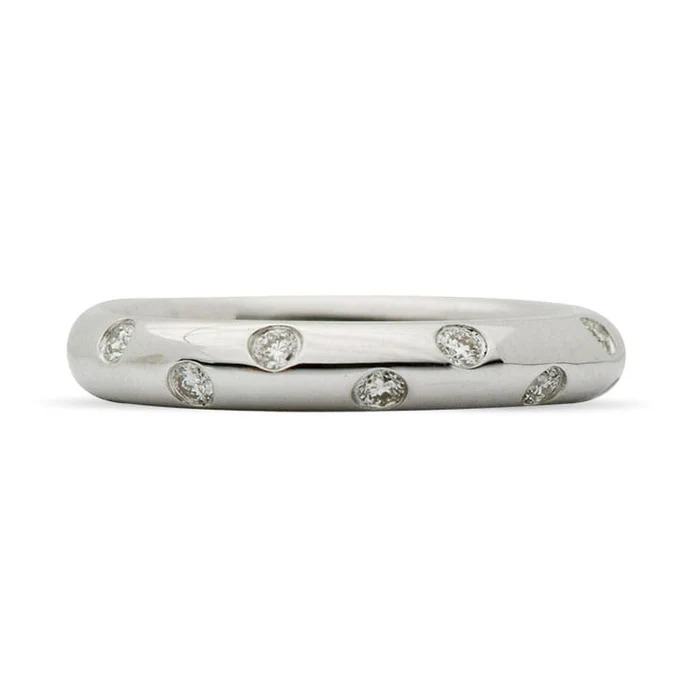 0.32ct Diamond Scattered Ring in 14K White Gold, Size 6