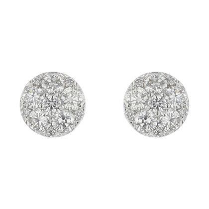 Harmony 0.52-0.60Ct Diamond Stud Earrings in 18k White Gold