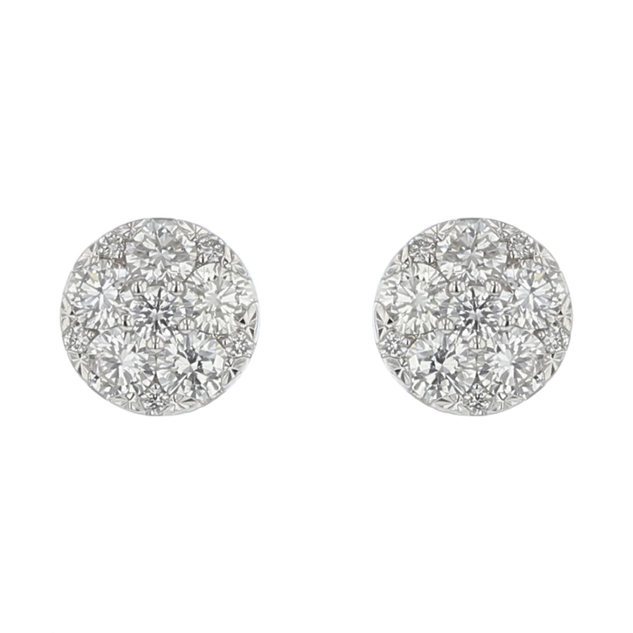 Harmony 0.52-0.60ct Diamond Stud Earrings in 18K White Gold