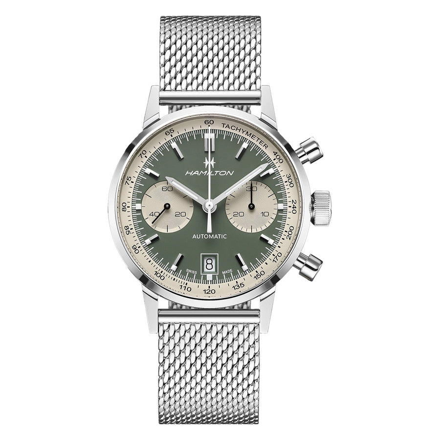40mm American Classic Intra-Matic Chrono Green Dial with Date Watch