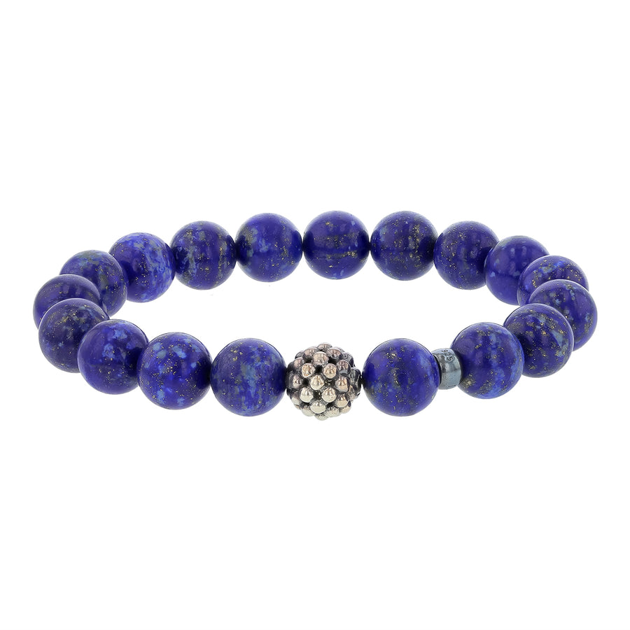Lagos Maya Lapis Lazuli Bead Bracelet in Sterling Silver