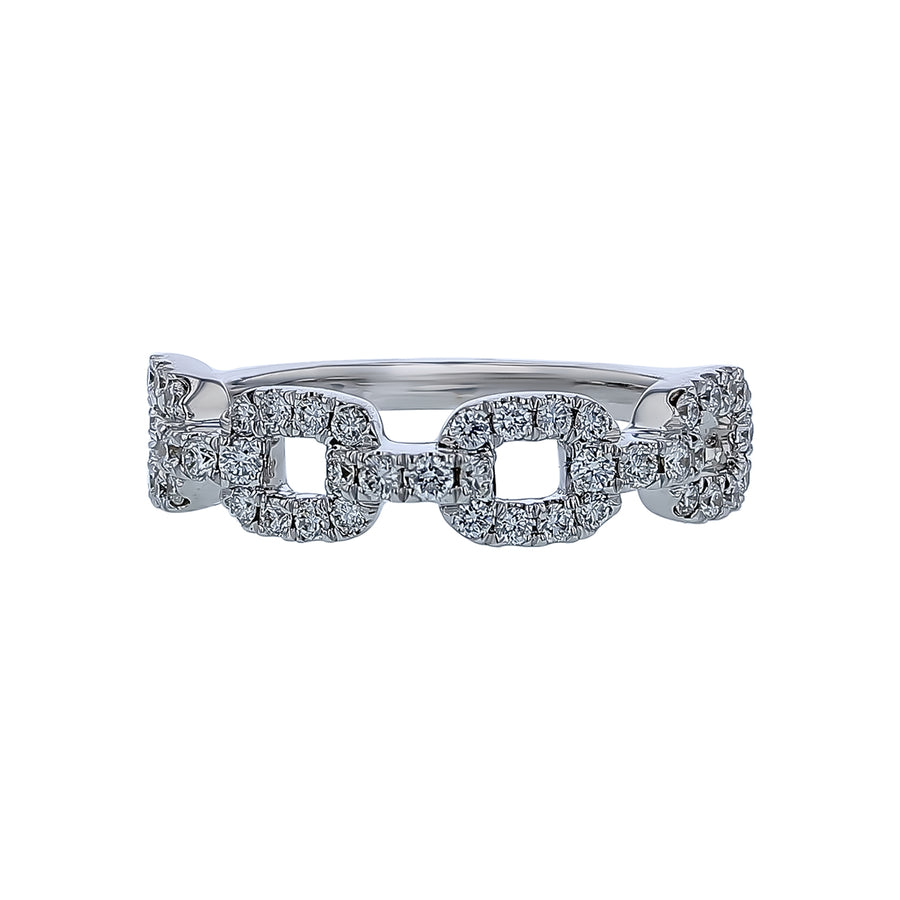 0.45ct Diamond Ring in 14K White Gold, size 5.75