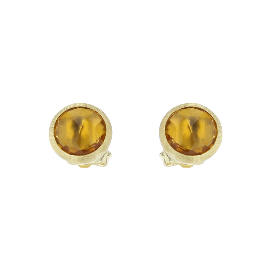 Round Citrine Jaipur Color Button Earrings by Marco Bicego in 18K Yellow Gold