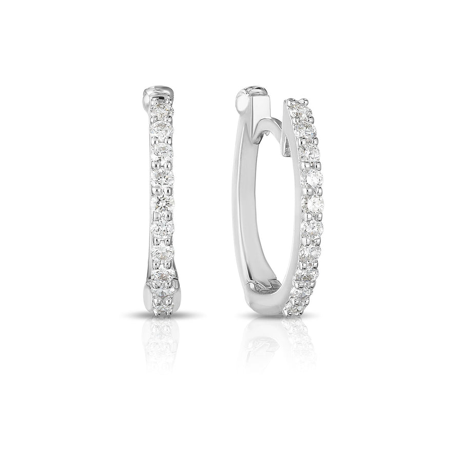 Perfect Diamond 0.20ct Diamond Baby Hoop Earrings in 18K White Gold