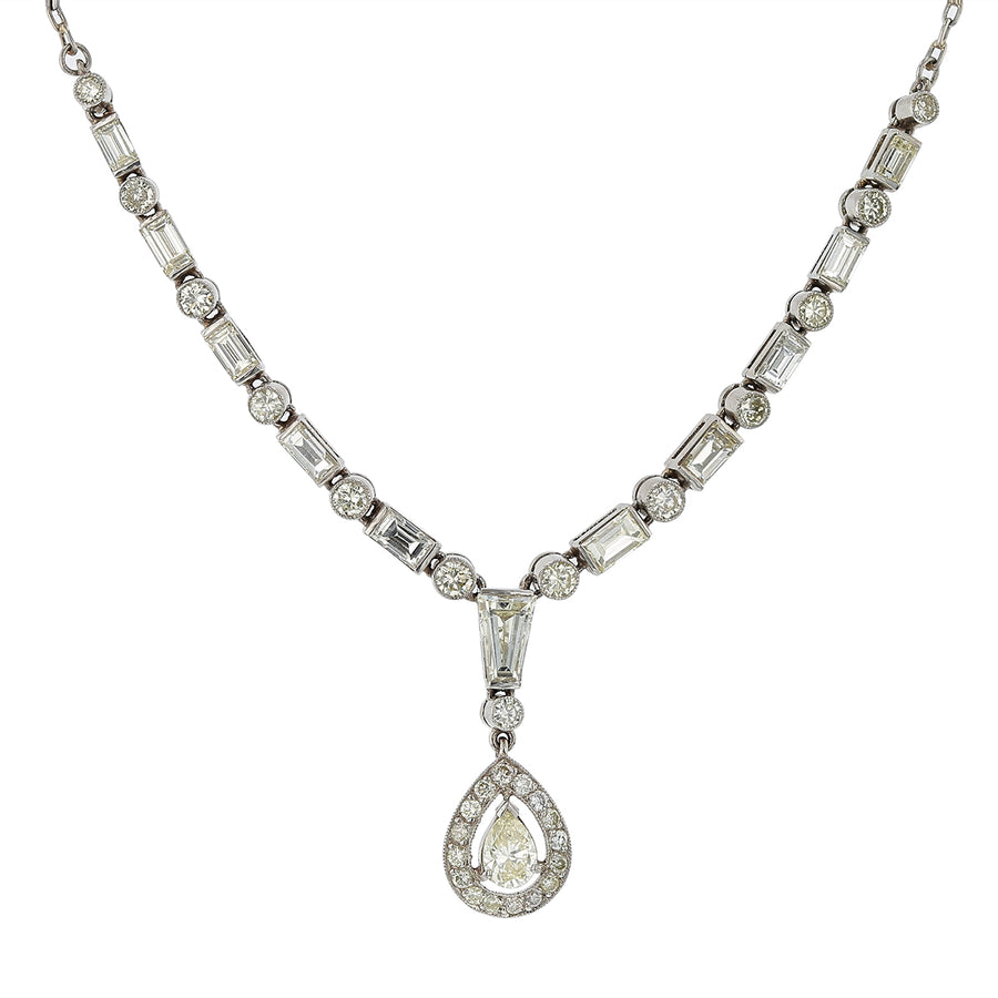 2.48ct Diamond Necklace in Platinum 24"