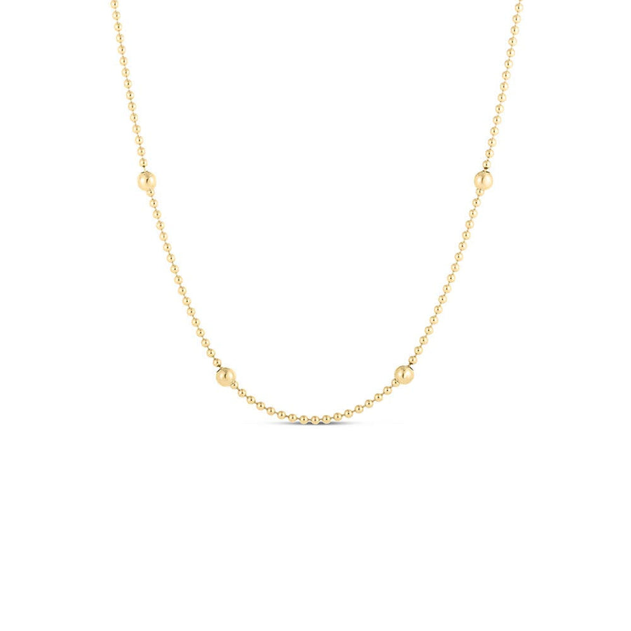 Diamonds by the Inch Beaded Chain Necklace in 18K Yellow Gold, 17"