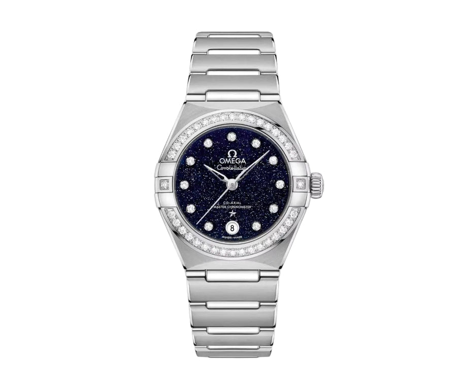 29mm Constellation Watch with Blue Aventurine Dial in Stainless Steel, Bracelet