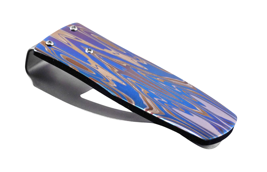 M4 VORTEX Pharaoh Money Clip in Anodized Titanium and Stainless Steel