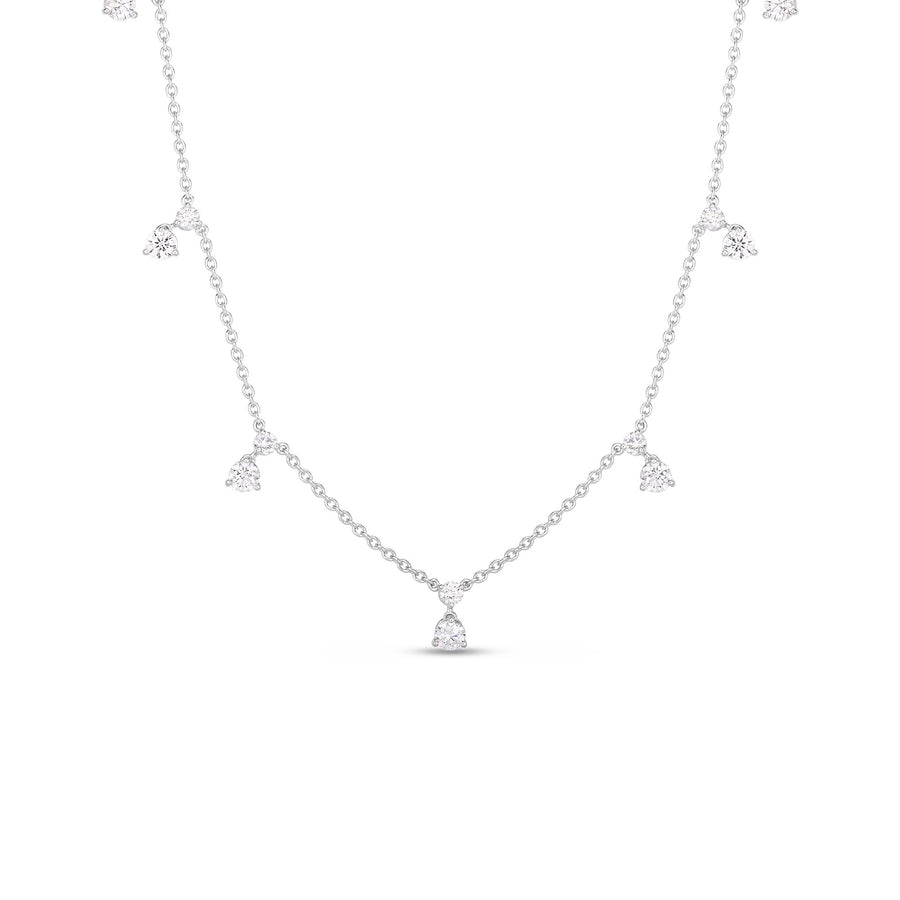 Diamonds by the Inch 1.28ct Diamond 5 Station Necklace in 18K White Gold