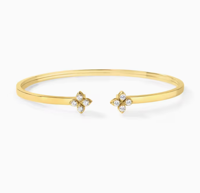 Love in Verona 0.20ct Diamond Bangle Bracelet in 18K Yellow Gold