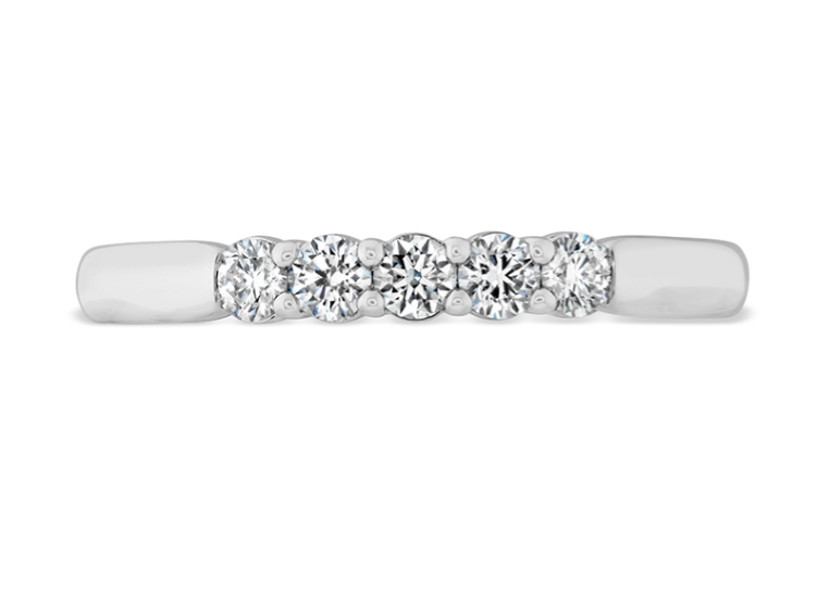 Signature 5-Stone 0.46-0.56ct Diamond Band in Platinum, size 6.5