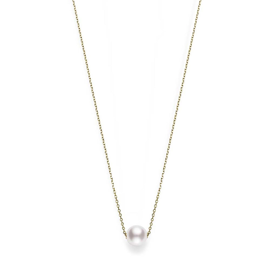 8mm A+ Akoya Pearl Pendant in 18K Yellow Gold, 18"