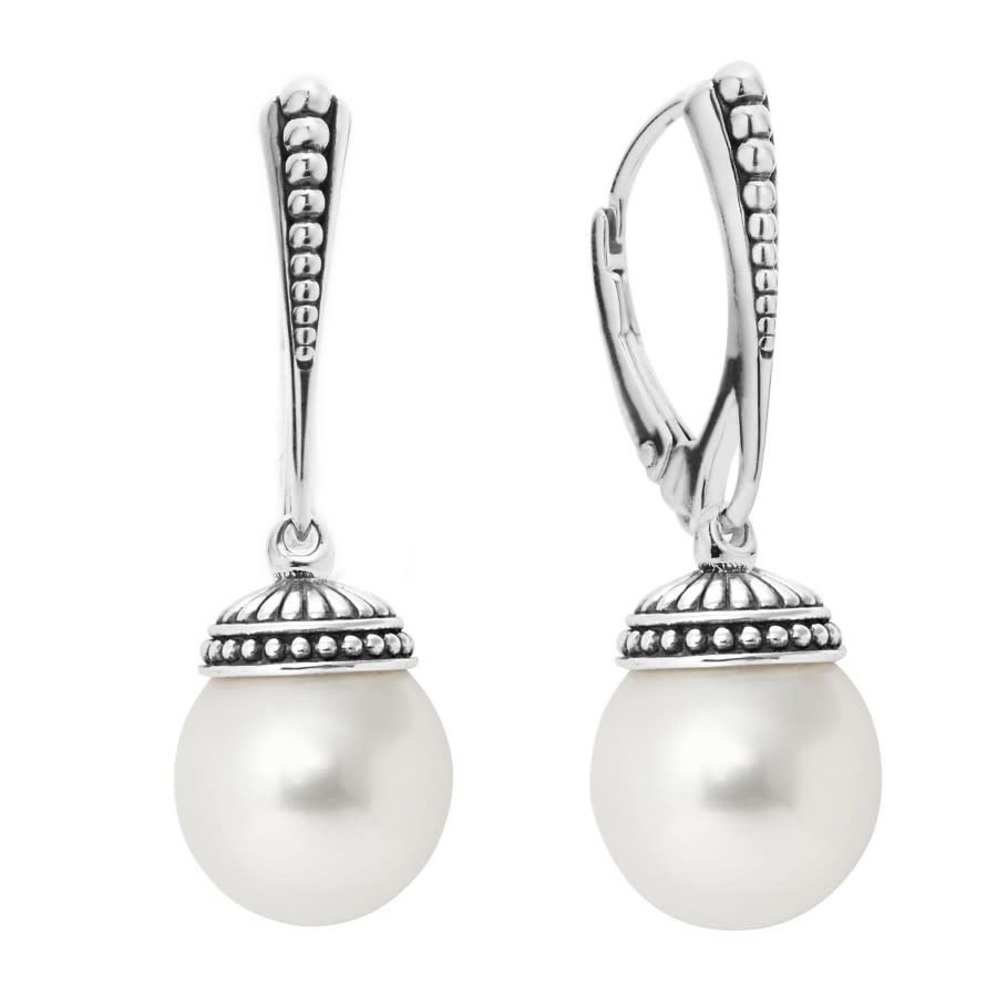 Luna 10mm Pearl Earrings in Sterling Silver