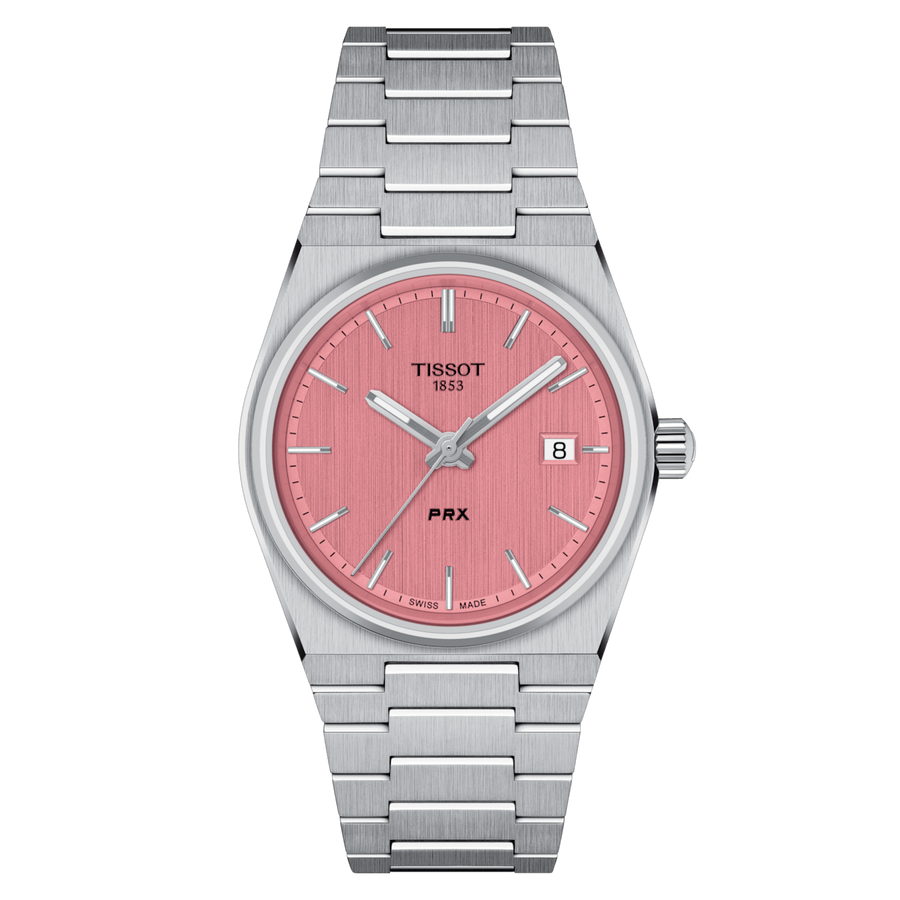 35mm PRX Pink Dial Watch in Stainless Steel with Bracelet