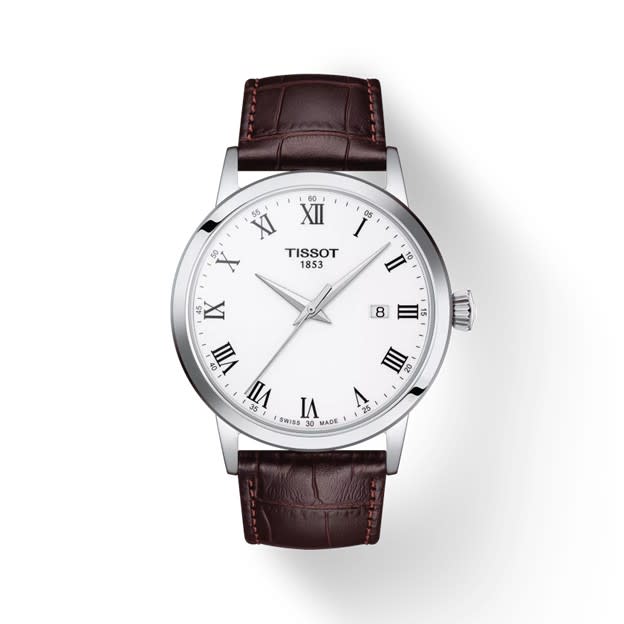 42mm Classic Dream Watch with White Dial in Stainless Steel, Strap