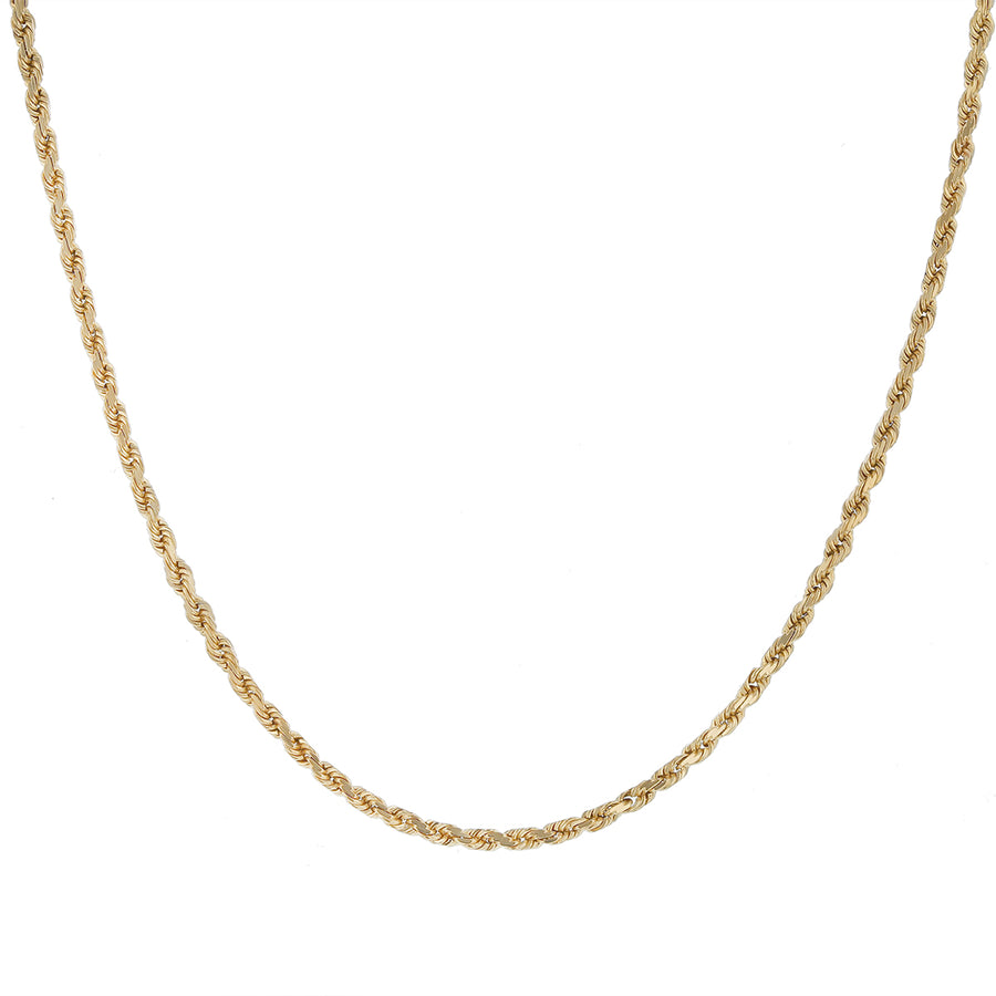2mm Twist Rope Necklace in 14k Yellow Gold 18"inch
