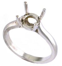 Signature Solitaire Semi-Mount for 1.00ct Center in 18K White Gold, Size 6.5